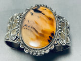 Rare Translucent Petrified Wood Vintage Native American Navajo Sterling Silver Bracelet-Nativo Arts
