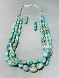 Gorgeous Native American Navajo Royston Turquoise Sterling Silver Necklace-Nativo Arts
