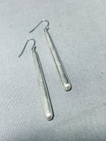 Elegant Vintage Native American Navajo Sterling Silver Earrings-Nativo Arts