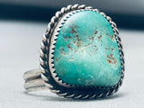 Stunning Vintage Native American Navajo Royston Turquoise Sterling Silver Ring Old-Nativo Arts