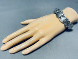 Native American School Of Fish Vintage Sterling Silver Southwest Bracelet Cuff-Nativo Arts