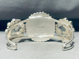 Superior Vintage Native American Navajo Green Turquoise Sterling Silver Bracelet-Nativo Arts