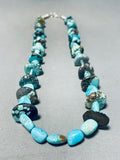 One Of The Most Unique Ever Vintage Native American Navajo Turquoise Sterling Silver Necklace-Nativo Arts