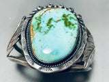 Jimmie Begay!! Vintage Native American Navajo Royston Turquoise Sterling Silver Bracelet Old-Nativo Arts