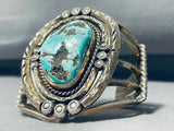 Museum Vintage Native American Navajo Old Deposit Turquoise (rare) Sterling Silver Bracelet-Nativo Arts