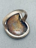One Of The Most Unique Vintage Southwest Twirl Shell Sterling Silver Ring-Nativo Arts