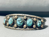 Magnificent Vintage Native American Navajo Spiderweb Turquoise Sterling Silver Bracelet-Nativo Arts