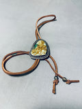 One Of The Best Vintage Native American Navajo Royston Turquoise Sterling Silver Bolo Tie Old-Nativo Arts