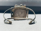 One Of The Most Unique Vintage Native American Navajo Turquoise Inlay Sterling Silver Bracelet-Nativo Arts