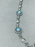 Jan Popovich Vintage Native American Navajo Turquoise Sterling Silver Necklace-Nativo Arts