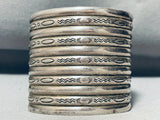 11 Story Tall Vintage Native American Navajo Sterling Silver Bracelet Cuff-Nativo Arts