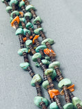 Native American Spectacular Vintage Santo Domingo Royston Turquoise Sterling Silver Necklace-Nativo Arts