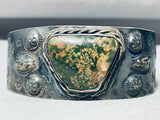 Very Early Vintage Native American Navajo Cerrillos Turquoise Sterling Silver Bracelet-Nativo Arts