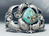 Heavy Vintage Native American Navajo 80 Grams Royston Turquoise Sterling Silve Rbracelet-Nativo Arts