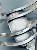 Most Unique Vintage Native American Navajo Charoite Sterling Silver Bracelet-Nativo Arts