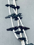 One Of The Most Unique Vintage Navajo Blackbird Sterling Silver Necklace-Nativo Arts