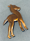 Precious Vintage Native American Navajo Copper Pony Pin-Nativo Arts