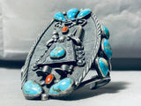 The Best Vintage Native American Navajo Kachina Sterling Silver Bracelet On The Internet-Nativo Arts