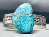 One Of The Best Vintage Native American Navajo Spiderweb Turquoise Sterling Silver Bracelet-Nativo Arts