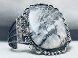 One Of The Best Ever Vintage Native American Navajo Grey Agate Sterling Silver Bracelet-Nativo Arts