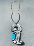 Nelson Morton Magnificent Pilot Mountain Turquoise Sterling Silver Necklace-Nativo Arts