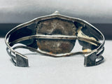 The Most Unique Vintage Native American Navajo Green Jasper Sterling Silver Bracelet-Nativo Arts