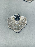 Marvelous Native American Navajo Sterling Silver Gekkos Earrings-Nativo Arts