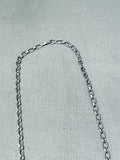 Gorgeous Vintage Native American Navajo Blue Abalone Sterling Silver Necklace-Nativo Arts