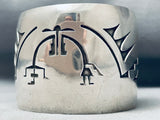 One Of The Best Vintage Native American Hopi Sterling Silver Yei Bracelet-Nativo Arts