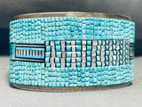 One Of The Most Intricate Southwest Turquoise Inlay Sterling Silver Bracelet-Nativo Arts