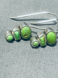 Superb Vintage Native American Navajo Gaspeite Sterling Silver Earrings-Nativo Arts