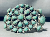 Stellar!! Green Turquoise Vintage Native American Navajo Sterling Silver Bracelet Cuff-Nativo Arts