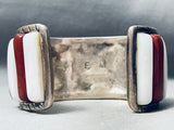 6.5 Inch Wrist Vintage Native American Navajo Turquoise Inlay Sterling Silver Bracelet-Nativo Arts