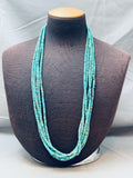 Rare Vintage Native American Navajo Turquoise Disc Sterling Silver Necklace-Nativo Arts