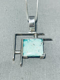 Hypnotic Native American Navajo 8 Turquoise Sterling Silver Necklace-Nativo Arts