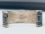 Dave Clark Vintage Native American Navajo Sterling Silver Segmented Bracelet Cuff-Nativo Arts