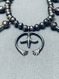 Open Arms Vintage Native American Navajo Sterling Silver Squash Blossom Necklace Old-Nativo Arts
