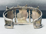 One Of The Best Vintage Native American Zuni Owl Inlay Sterling Silver Bracelet-Nativo Arts