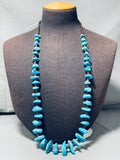 Noteworthy Vintage Native American Navajo Turquoise Sterling Silver Necklace-Nativo Arts