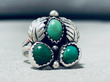 Marvelous Vintage Native American Navajo Cerrillos Turquoise Sterling Silver Ring-Nativo Arts