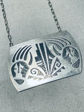 Detailed Vintage Native American Hopi Sterling Silver Bear Paw Necklace-Nativo Arts