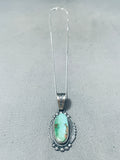 Important Vintage Native American Navajo Royston Turquoise Sterling Silver Necklace