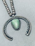 Tremendous Vintage Native American Navajo Royston Turquoise Sterling Silver Necklace-Nativo Arts