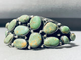 Jaw To The Floor Vintage Native American Navajo Green Turquoise Sterling Silver Bracelet-Nativo Arts