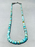 Native American Super Duper Old Vintage Santo Domingo Turquoise Heishi Sterling Silver Necklace-Nativo Arts
