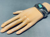 Tommy Willeto Vintage Native American Navajo Nturquoise Sterling Silver Bracelet-Nativo Arts