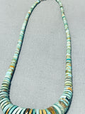 Native American Stunning Vintage Santo Domingo Handcut Turquoise Heishi Necklace-Nativo Arts