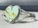 I Heart Turquoise Native American Navajo Sterling Silver Green Bracelet Cuff-Nativo Arts