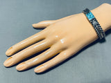 Native American Important Dave Reeves Rare Turquoise Mine Vintage Sterling Silver Bracelet-Nativo Arts