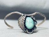 Amazing Vintage Native American Navajo Leaf Sterling Silver Bracelet